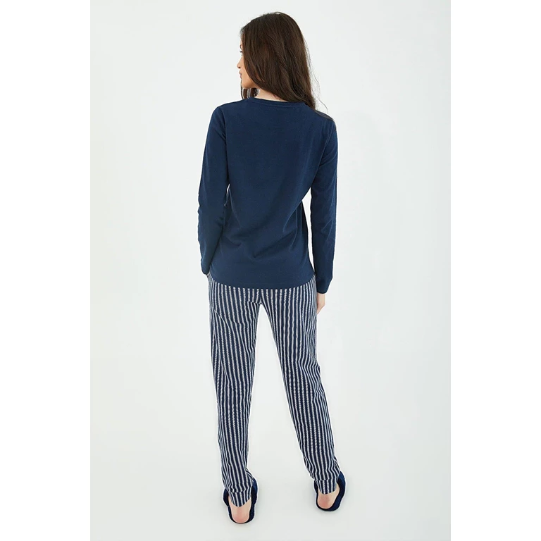 Pierre Cardin 8408 Striped Lacivert Kadin Uzun Kol Pijama Takim Po392752822 Pierre Cardin 8408 Striped Lacivert Kadin Uzun Kol Pijama Takim Po392752822