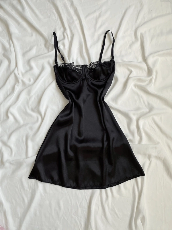 Gogus Dantel Detayli Saten Gecelik 7609783 Sw600sh800 Gogus Dantel Detayli Saten Gecelik 7609783 Sw600sh800