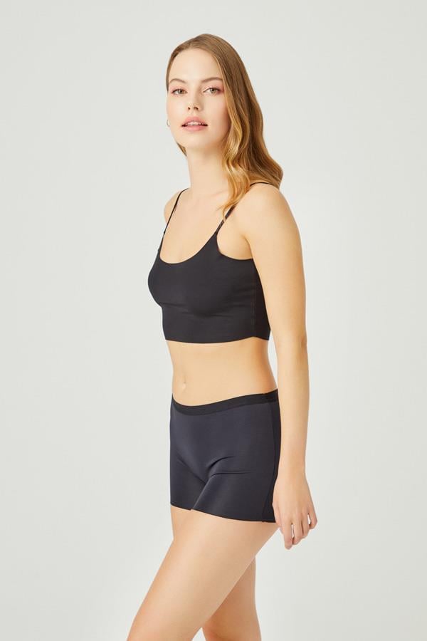 Basic Lazer Kesim Dikissiz Kadin Boxer 3 4d5c