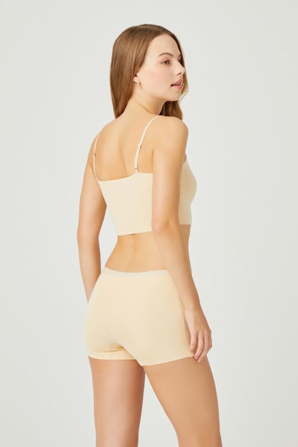 Basic Lazer Kesim Dikissiz Kadin Boxer 4 97c6