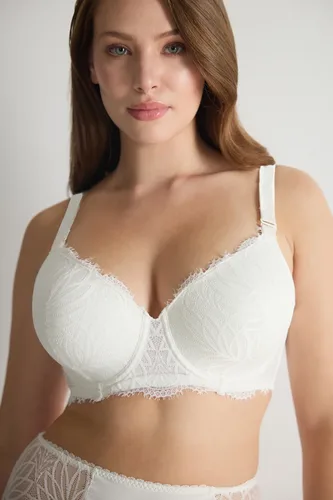 Motifli Dantelli Destekli Toparlayici Sutyen 535476